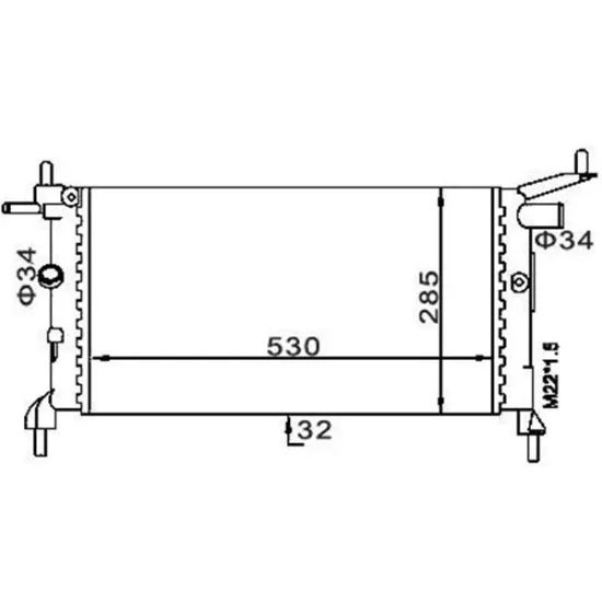 RADYATOR 96> CORSA.B-COMBO 1.4 8V *C14NZ* -AC