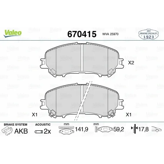 FREN BALATASI ON NISSAN QASHQAI J11 2013-/ XTRAIL T32 15-/ RENAULT KADJAR KOLEOS 2015-/