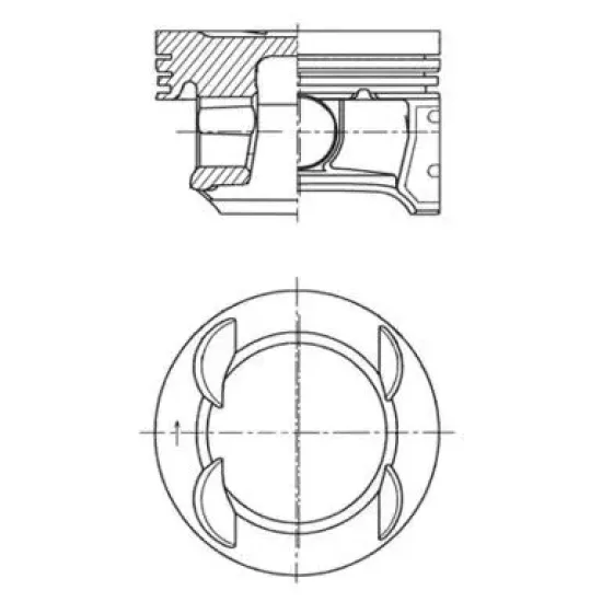 MOTOR PISTON+SEGMAN KOMPLE (STD) ASTRA J CORSA D AVEO T300 A14XER