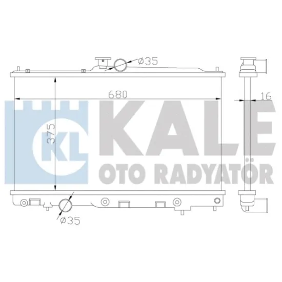 SU RADYATORU BRAZING MITSUBISHI LANCER 03-08 A/T