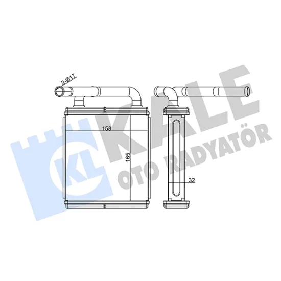 KALORIFER RADYATORU BRAZING H100 MINIBUS (BRAZING) KLIMALI 94-96