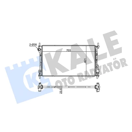 SU RADYATORU 1 SIRA ALB SISTEM (FORD TRANSIT CONNECT V227 1.8TDCI 02=/ (MT) (KLİMALI)