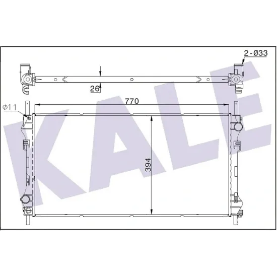 RADYATOR BRAZING KLIMALI (FORD TRANSIT V184 2.4D 01-06 )