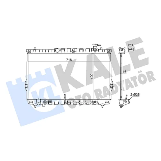 MOTOR RADYATORU (400x718x16) SANTA FE 01-> OTOMATIK