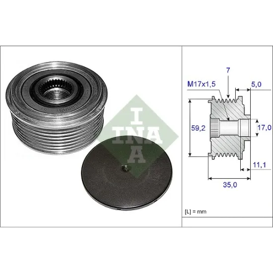 ALTERNATÖR ŞAFT KASNAK ( FORD TRANSİT V184 01- )