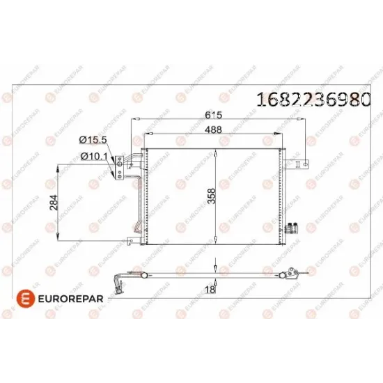 KLIMA RADYATORU 18mm (JEEP WRANGLER III 2.8 CRD 3.0 07- ) (KURUTUCUSUZ)