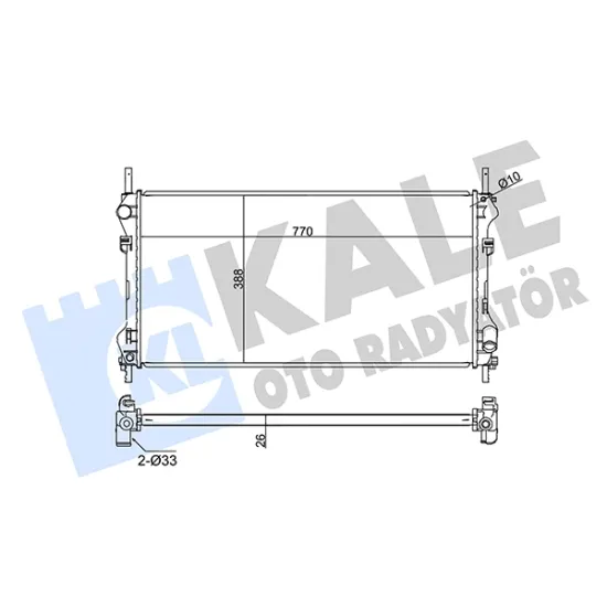 SU RADYATORU BRAZING 26mm (FORD TRANSIT V184 2.0TDCI 125PS 01-06) ONDEN CEKER KLIMASIZ