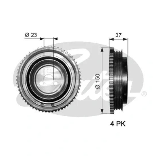 KRANK KASNAGI KLIMASIZ ( FIAT 1.2 1.4 BRAVO II IDEA PANDA 09-13 PUNTO 99-12 500 07-/ )