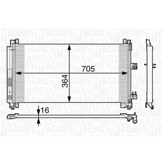 KLIMA RADYATORU KONDENSER (PEUGEOT 508 I , 508 SW I 2.2HDI 10 / 18 - CITROEN C5 III 2.2/3.0HDI )