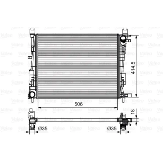 SU RADYATORU ( RENAULT CLIO IV CAPTUR /DACIA DOKKER DUSTER LOGAN MCV II LODGY SANDERO II 1.5DCI 1.6 12- )