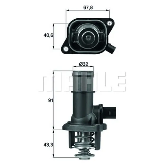 TERMOSTAT YUVALI 177301500 ( VOLKSWAGEN GOLF IV - POLO CLASSIC 1.6 AKL )