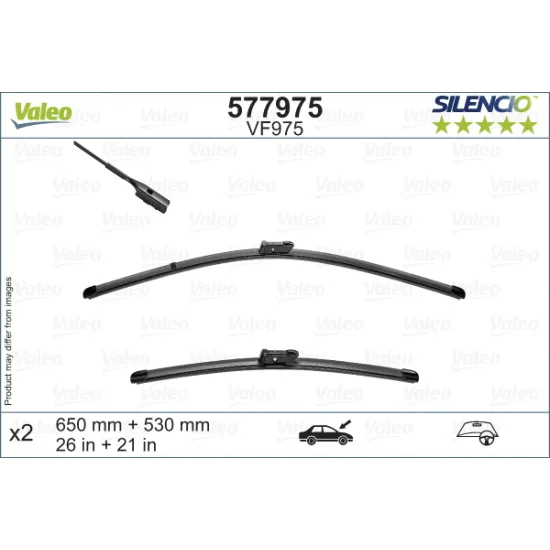 Valeo Silencio VF975 (X2) (650+530mm) (ÖN) PORSCHE CAYENNE (9YA) VW TOUAREG (CR7)