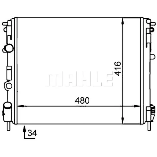 SU RADYATORU (RENAULT CLIO II 1.9D) 8MK376701-704