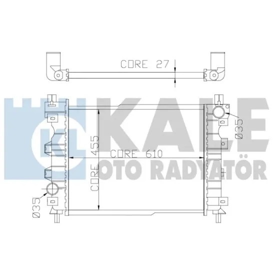 RADYATÖR (LAND ROVER FREELANDER 1.8 16V/ 2.0 TD4 / 2,5 V6 01-)