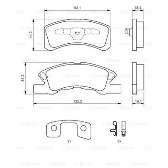 BALATA FREN ON-(DAIHATSU COURE 04/10 / MITSUBISHI SPACE-STAR 2013/2015 / ATTRAGE 2013/ )