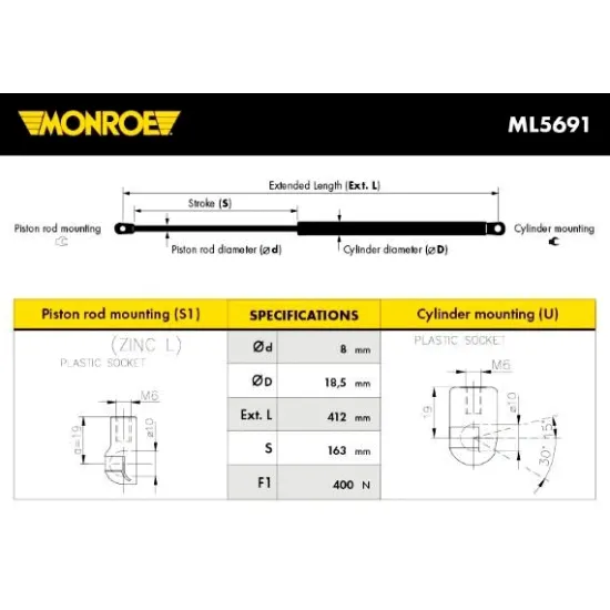 BAGAJ AMORTISORU 1 (E87)-1 (E81) 03-13