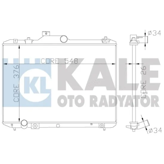 SU RADYATORU BRAZING (SUZUKI SWIFT III 1.3 1.5 1.6 05=/ (AT) [375X548X26]