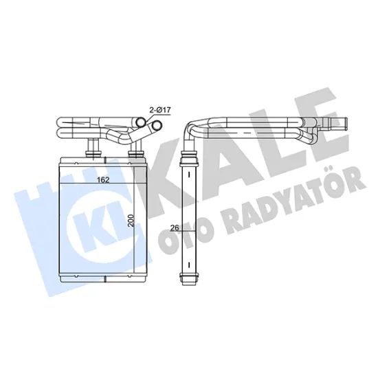 KALORIFER RADYATORU HONDA CIVIC 2001-/ BORULU