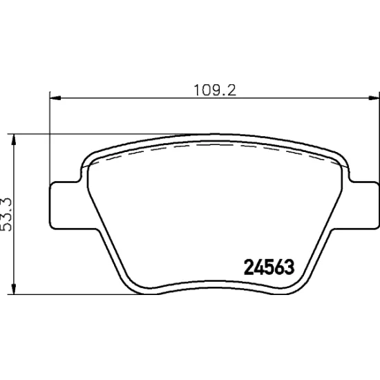 ARKA FREN BALATASI- (VW CADDY 11-15 GOLF 09-13 PASSAT 13-15 SEAT LEON 06-13 SKODA OCTAVIA 09-13)