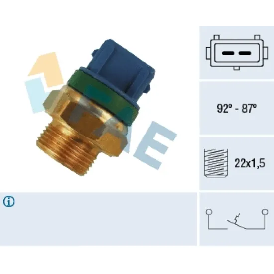 FAN MUSURU (SU RADYATORU UZERINDEKI) / (93 / 88 DEG) PARTNER BERLINGO AX XANTIA P306 XUD7 / XUD9 / DV8 < 02