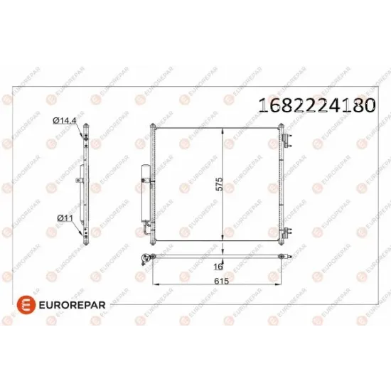 KLIMA RADYATORU (LAND ROVER DEFENDER 19-/ DISCOVERY V 3.0 15-/ RANGE ROVER IV 3.0 12-/ RANGE ROVER SPORT C 3.0 12- )