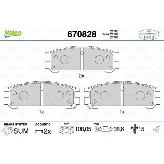 BALATA FREN ARKA-(SUBARU: LEGACY 89>98 