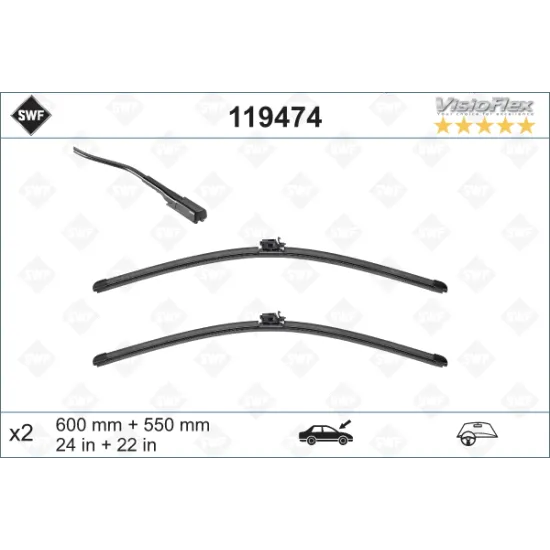 SILECEK SUPURGESI SWF ON TK. (600mm / 550mm) C257 17> W213 16> S213 16> A238 17> C238 16>