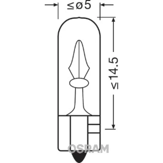 OSRAM DİPSİZ AMPÜL 12V W1.2W DİPSİZ 2721 (WATT 1,2 WATT VOLT 12VOLT)