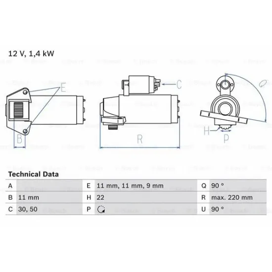 MARS MOTORU 12V 22DIS 1,4KW 2,5 DURATEC MONDEO III 01>07