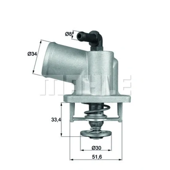 TERMOSTAT 92 C C104792 ( OPEL ASTRA G 1.4 / 1.6 16V )