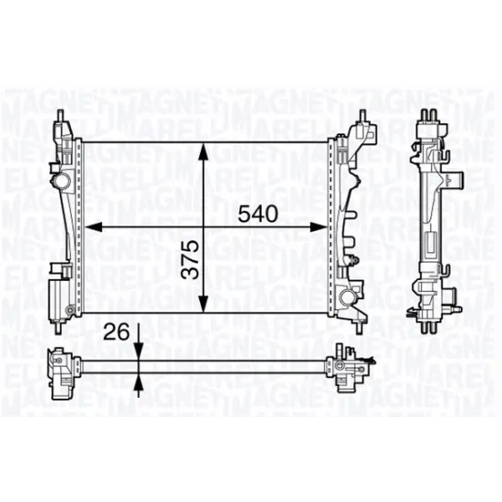 SU RADYATORU MEKANİK - (OPEL CORSA D 1.2 1.4 - ADAM 1.2 1.4) Z14EXP Z12XER