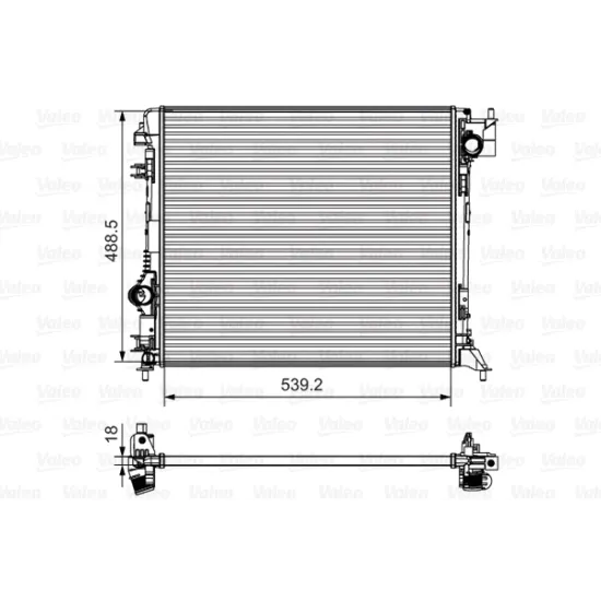 SU RADYATOR (NISSAN QASHQAI 2013/)540×488.5x18