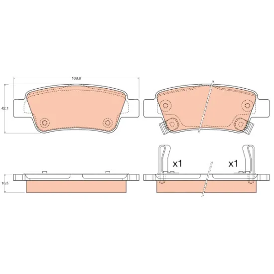 FREN BALATASI ARKA HONDA CRV 2.0 VTEC 2007-2012 CRV 1.6 2012-/