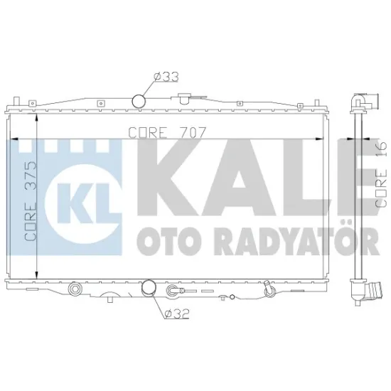 MOTOR SU RADYATORU HONDA ACCORD 03-08 OTOMATIK 375×708×16