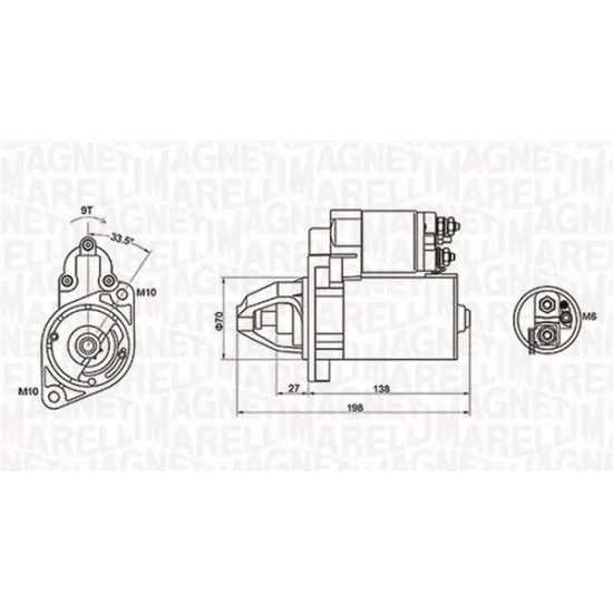 MARS MOTORU (12V 1,1KW 9 DIS) W203 02>07 S203 02>07 CL203 02>08 W204 07>14 S204 07>14 SPRINTER 216 316 516 08>