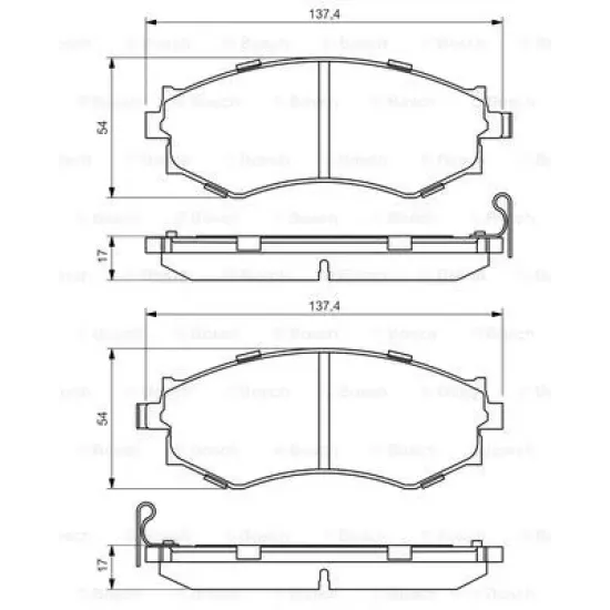 ON FREN BALATASI HYUNDAI ELANTRA 90-97 SONATA 90-98 COUPE 96-98 MUSSO 99-04 KORANDO 99-04