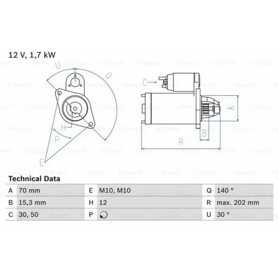 MARS MOTORU (12V 1,8KW 12 DIS) X204 08>15 W204 08>14 C218 14>17 W212 09>15 C207 10>16 VITO W639 10> 