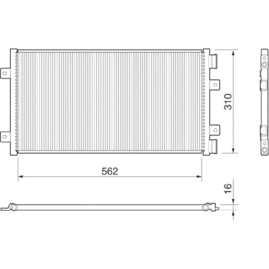 KONDENSER FIAT PUNTO II 1,2 I, 1,2 I 16V 01>02