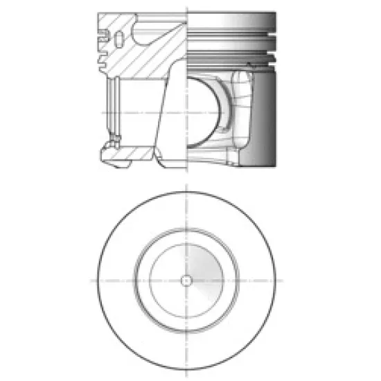 PISTON SEGMAN STD. BMW (N47, 84,00mm EURO 4) E81 E82 E87 E88 E90 E92 E93 E60 E83 < 2008