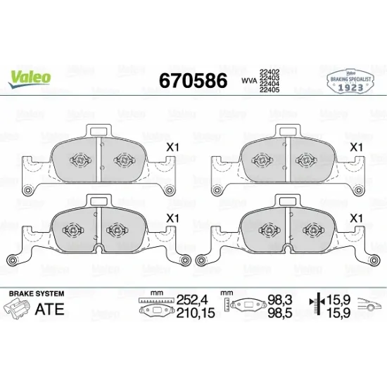 ON FREN BALATASI- (AUDI A4 16- A5 17- A6 19- Q5 17-)