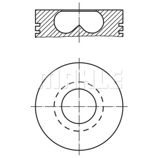 PISTON+SEGMAN 0.50 (90.41MM) (FORD TRANSIT 2.4 TURBO 08.00-/ 120PS V-184 PUMA DT24H DURATORQ)