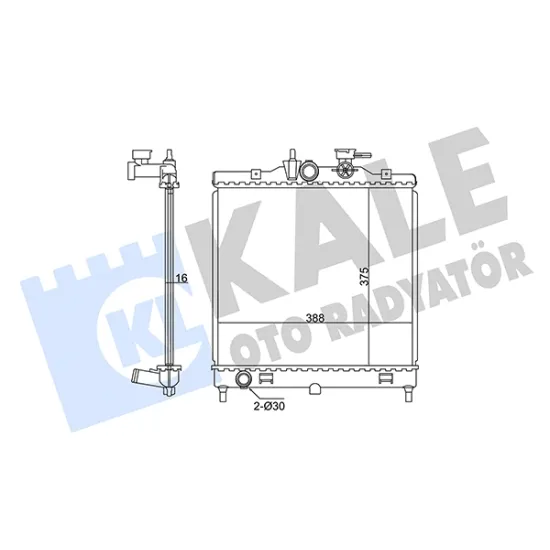 SU RADYATORU AL/BRZ  (PEUGEOT PEUGEOT 307 1.4 I 8v (NAC))