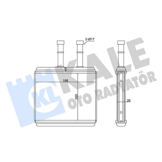 KALORİFER RADYATORU BRAZING (CHEVROLET AVEO 04/ / KALOS 04/ )