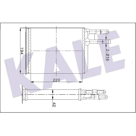 KALORIFER RADYATORU MEKANİK ( PEUGEOT BOXER CITROEN JUMPER FIAT DUCATO TUM MODELLER 97 02 )220×194