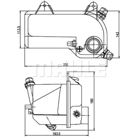 RADYATOR SU DEPOSU BMW E53 M54 M62