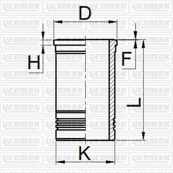 SILINDIR GOMLEK VOLVO TAMD 43 KAD KAMD43 TAMD 31 41 / BD AD 31 XD MOTORLAR 92 MM