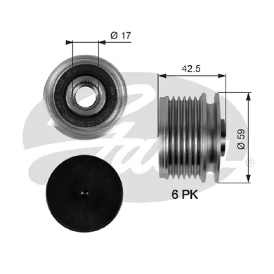 ALTERNATOR KASNAGI 535011710 (RENAULT CLIO-MEGANE-KANGOO 1.5DCI) 6 KANAL