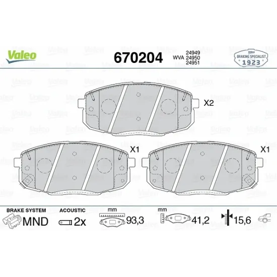 BALATA FREN ARKA (HYUNDAI: IX35 11>12/KIA: SPORTAGE 11>12/I20 08>12/I30 08>12 )