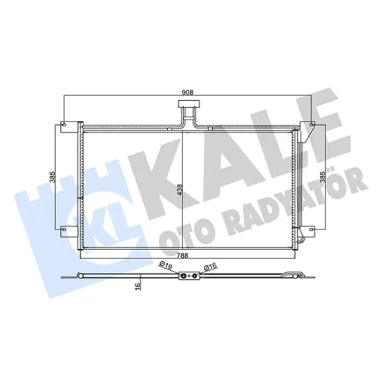 KLIMA RADYATORU SCANIA 4 SERI 94D-114-124-144-164 C-G-L-T 95> (KURUTUCUSUZ) [BRAZING AL/AL] [768X437,9X16]