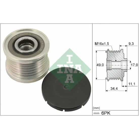 ALTERNATOR RULMANI (BMW 116 118 120 06-13 / 316 318 320 E46-90-91-92-93 / 520 E60)